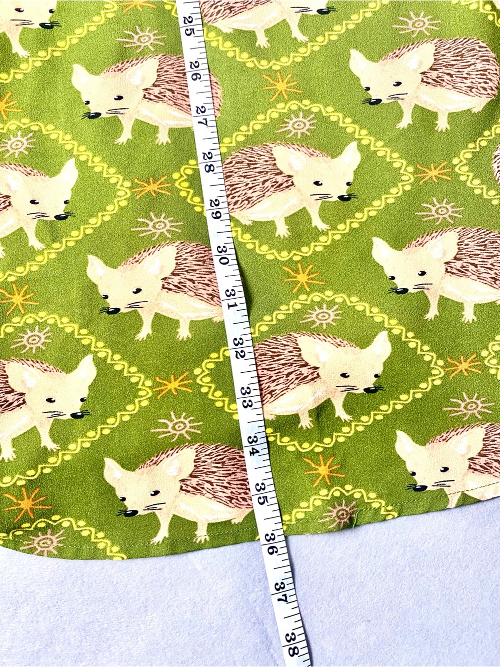 ModCloth Hedgehog Print Fit & Flare Dress Women’s Size 8, Retro Cottagecore - Picture 11 of 11